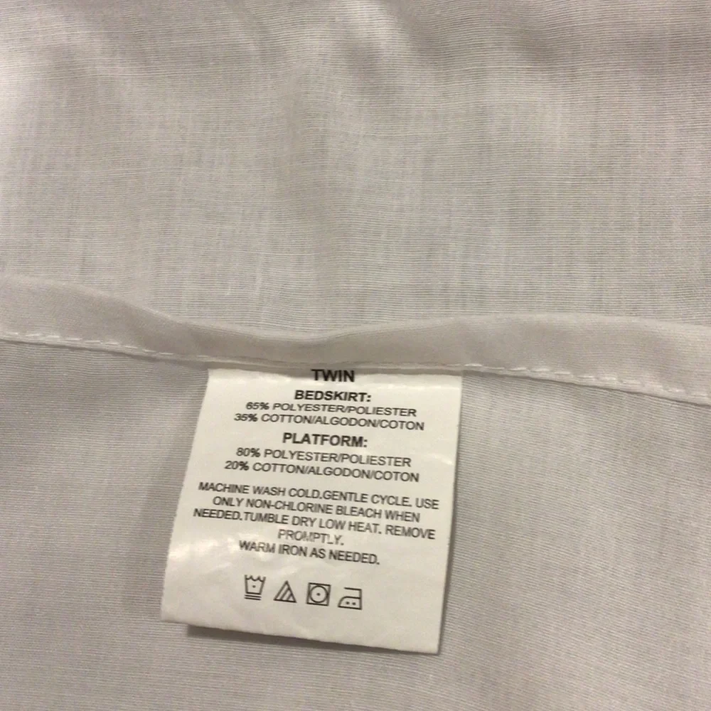 Cream Twin Bed Skirt